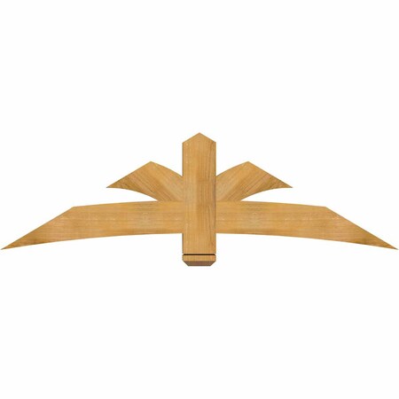 Ekena Millwork Davenport Rough Sawn Timber Gable Bracket, Western Red Cedar, 72"W x 21"H x 4"D x 6"F, 7/12 Pitch GBW072X21X0406DAV00RWR